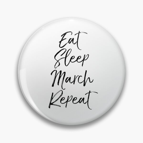 Artikelvorschau, Eat Sleep March Repeat Funny Marching Band Quote entworfen und verkauft von TNDesignStudio.
