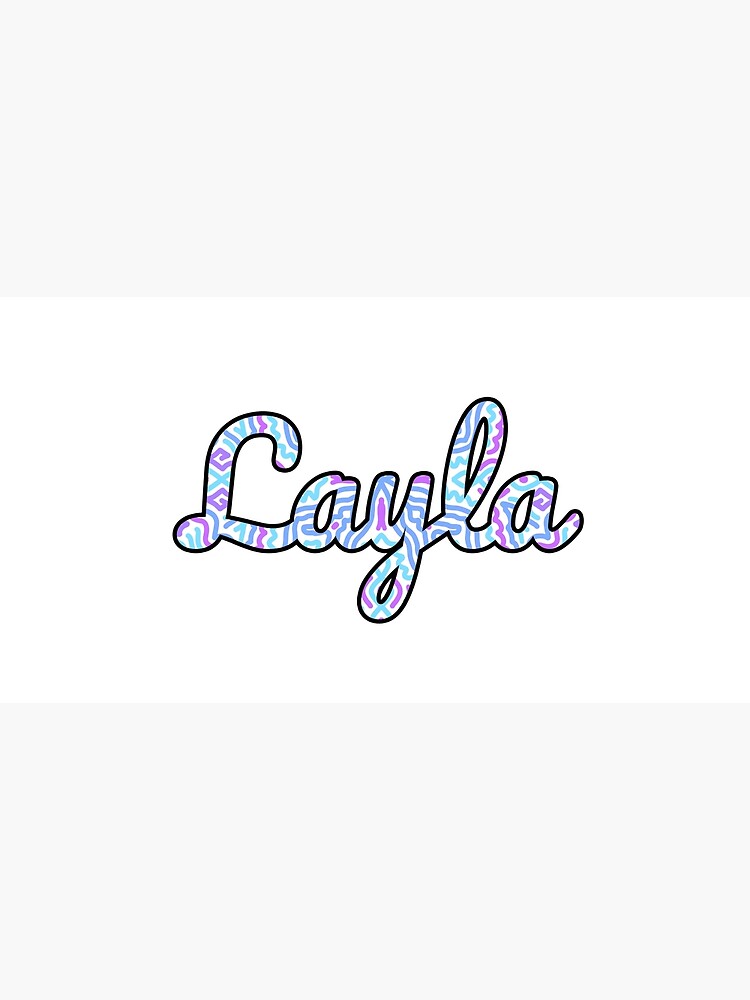 Layla Handwritten Name Poster For Sale By Inknames Redbubble