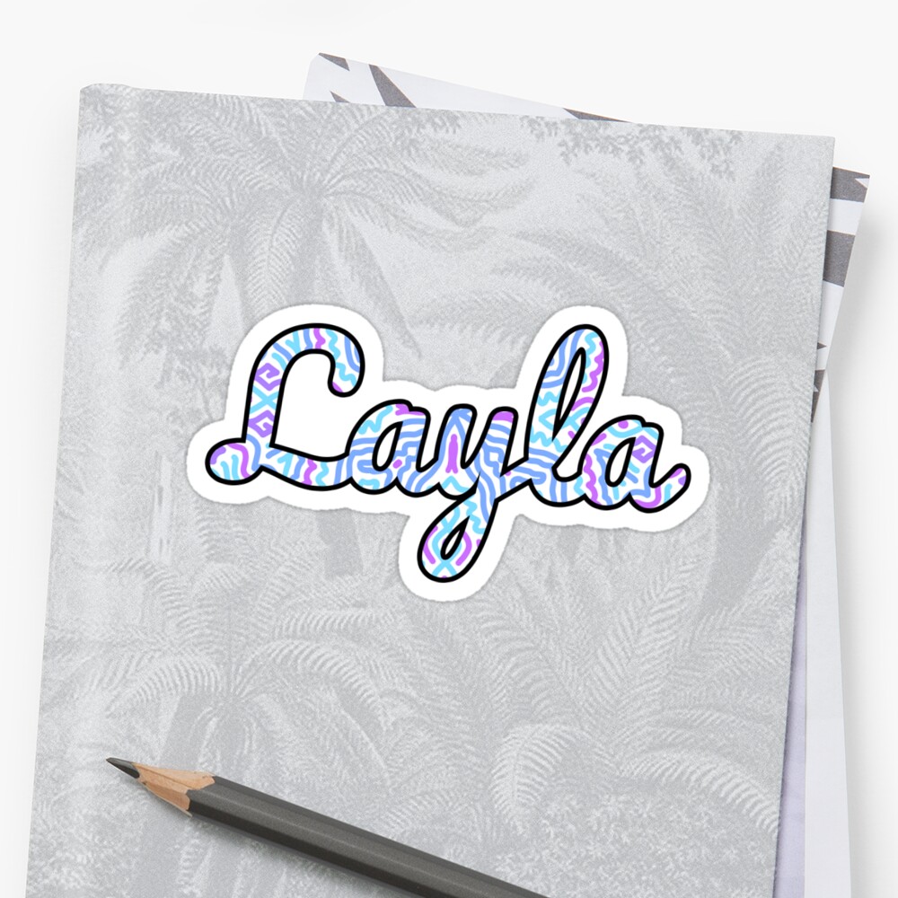 Layla Handwritten Name Sticker By Inknames Redbubble