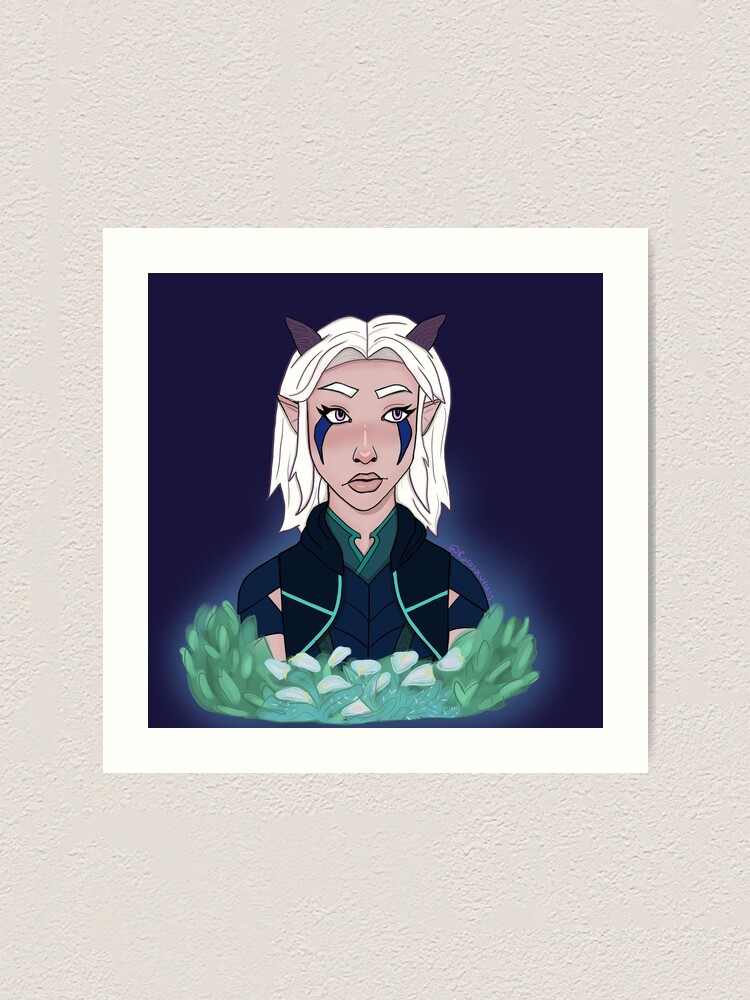 Rayla The Moonshadow Elf Art Print By Hecatesworkshop Redbubble