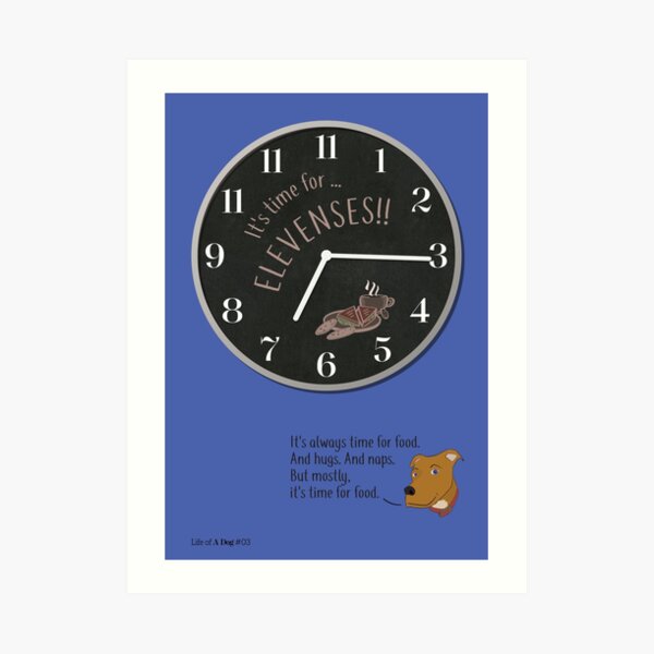 Honest Elevenses Clock Face Art Print