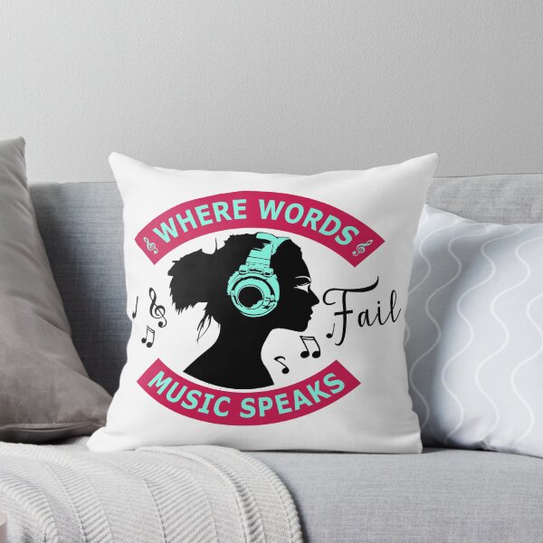 Item preview, Where Words Fail Music Speaks Love Tshirt Design designed and sold by gideonm.