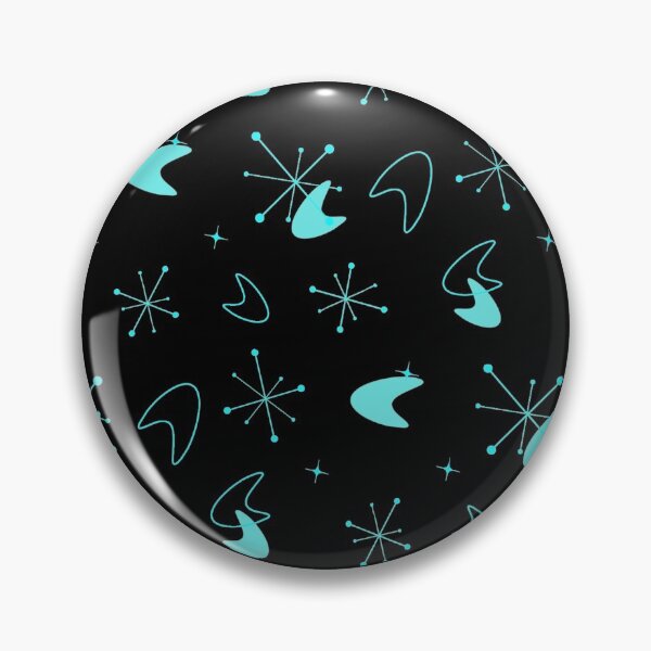 Item preview, Mid Century Modern Abstract Design Black Blue Retro, MCM Atomic designed and sold by funnytshirtemp.