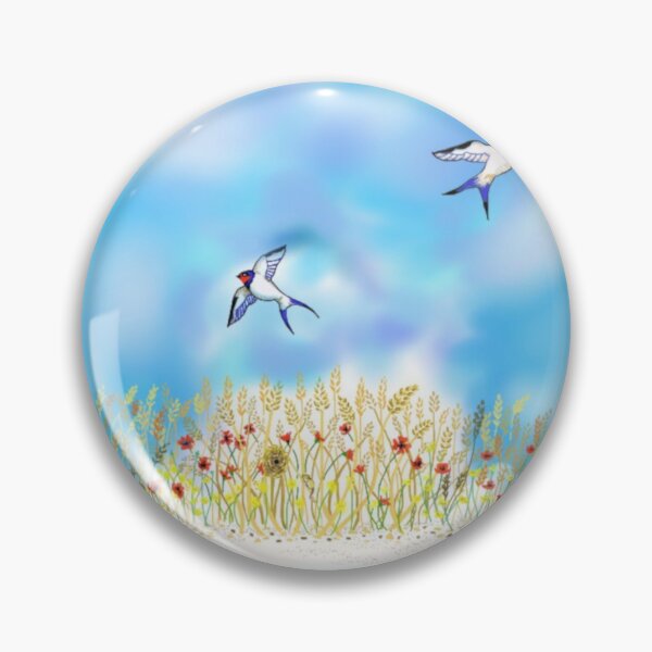 Item preview, Swallows in a wheat field  designed and sold by vickyedraws.