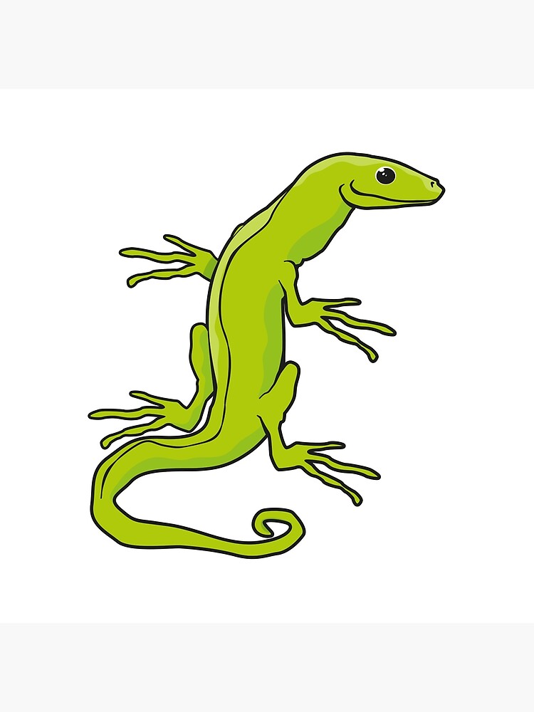 Happy Green Lizard Cartoon Drawing Happy Green Lizard Cartoon Drawing