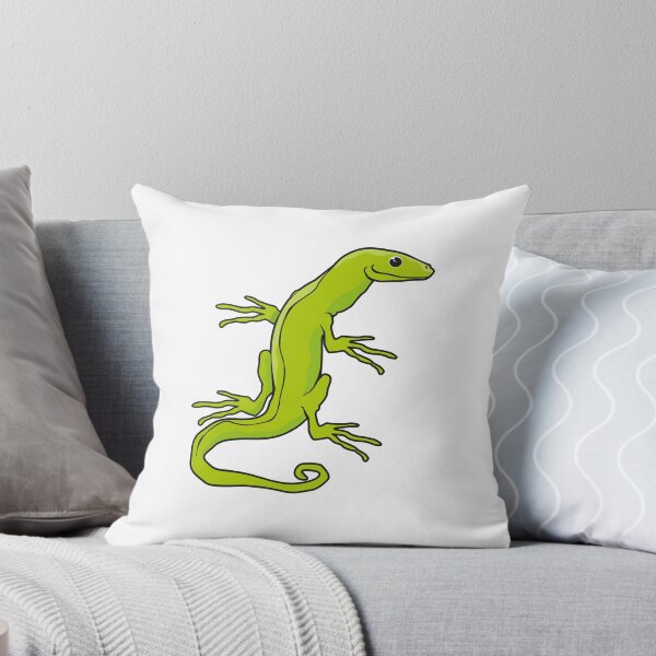Item preview, Dibujo de dibujos animados feliz lagarto verde designed and sold by funktiger.