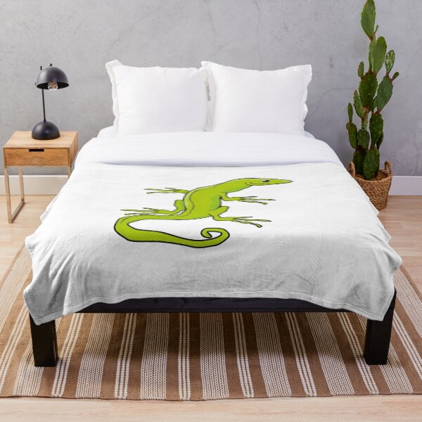Item preview, Happy Green Lizard Cartoon Drawing designed and sold by funktiger.