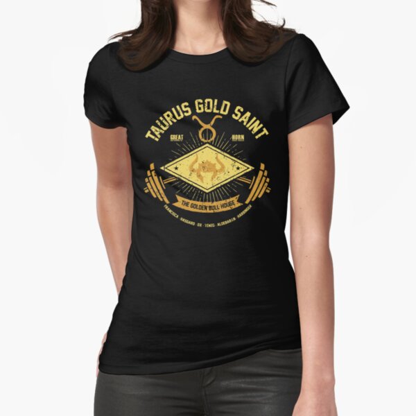 Saint Seiya Caballeros del Zodiaco - Caballero de Oro de Tauro Vintage Camiseta entallada