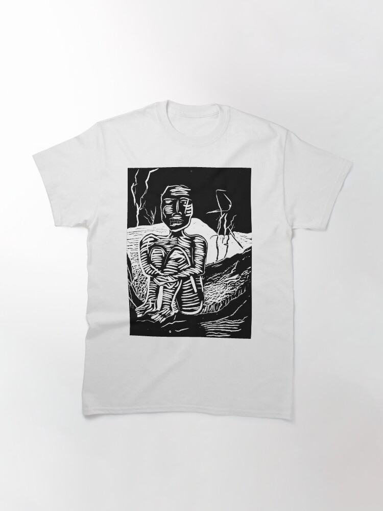 Alternate view of Solitude, Linocut Print Classic T-Shirt