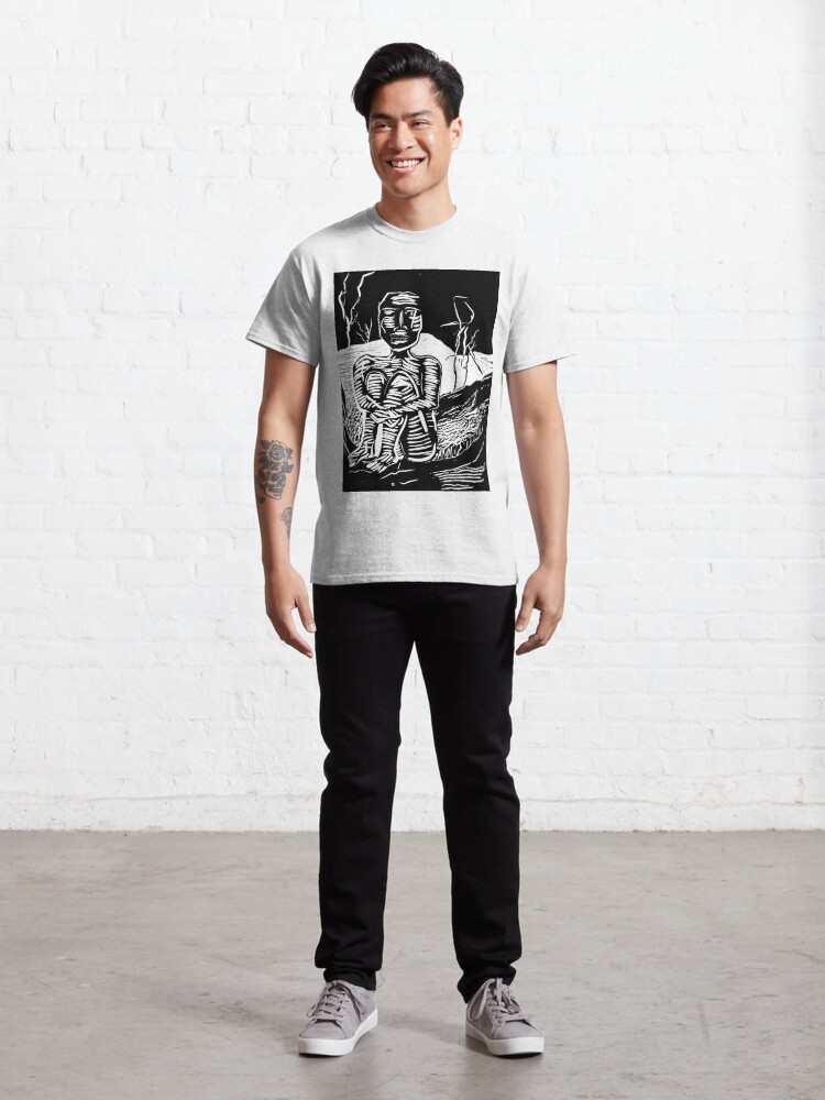 Alternate view of Solitude, Linocut Print Classic T-Shirt