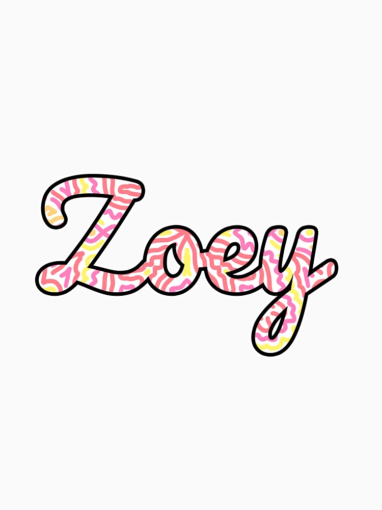 zoey-handwritten-name-t-shirt-for-sale-by-inknames-redbubble-zoey