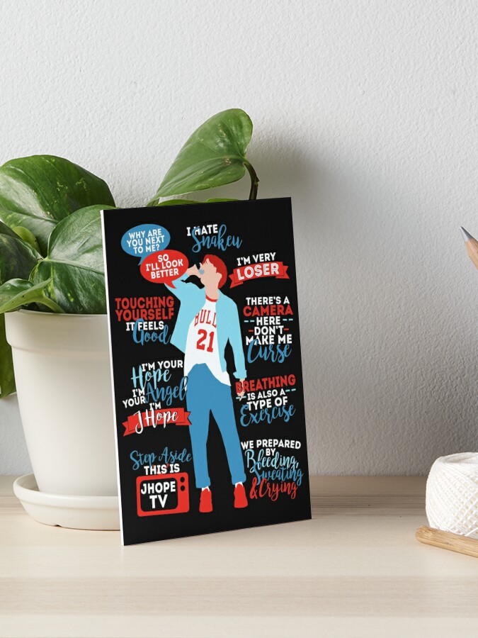 Bts J Hope Quotes Art Board Print By Zerokara Redbubble