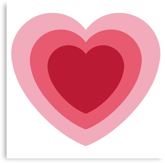 "Wachsendes rosa Herz Emoji" Leinwanddrucke von Winkham Redbubble