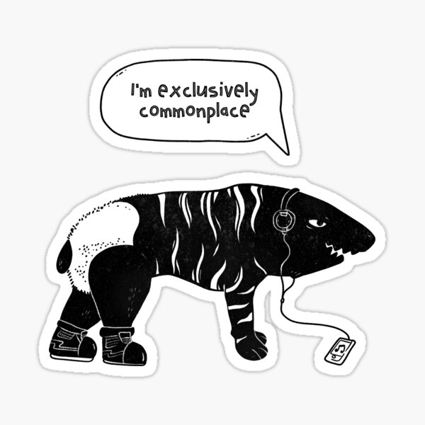 Exclusively Commonplace. Contradiction. Black Sticker
