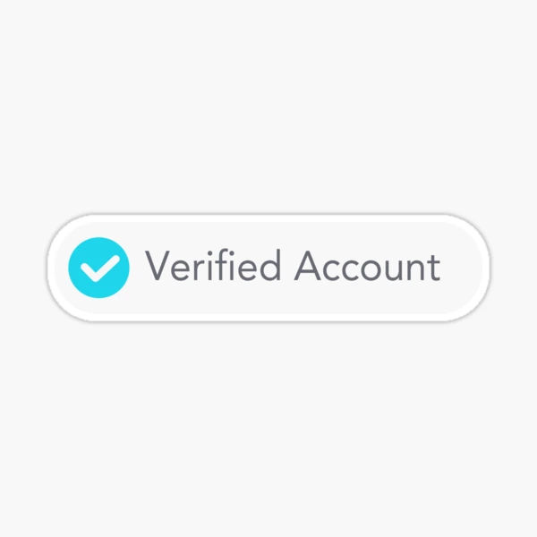 tiktok verified account Sticker for Sale by aspolaris17