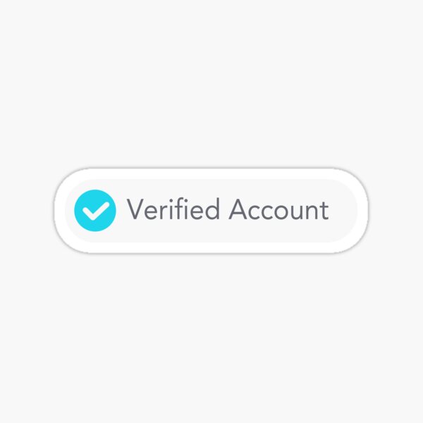 tiktok verified account Sticker for Sale by aspolaris17