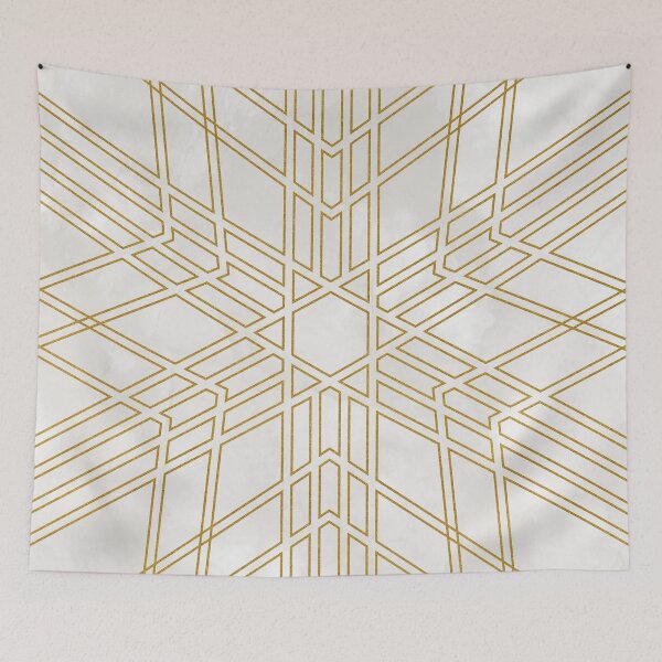 Item preview, Golden stars on cream marble designed and sold by AbsentisDesigns.