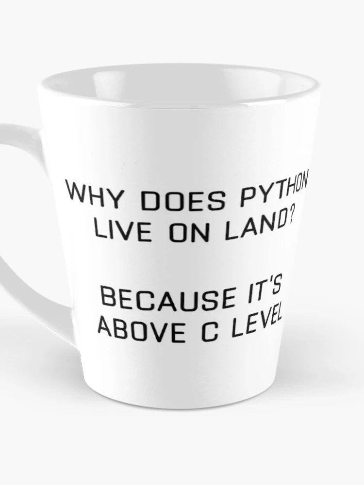 Thumbnail 3 of 4, Coffee Mug, Python Above C Level Funny Coding designed and sold by IntegrityDesign.