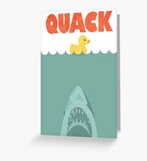 Jaws Rubber Duck 'Quack' Greeting Card