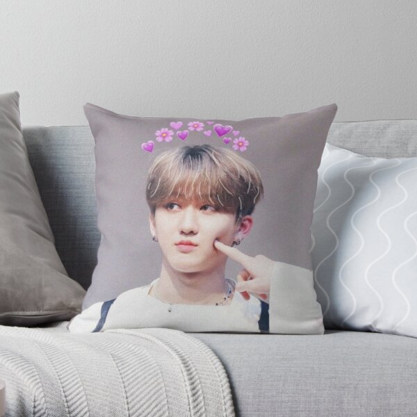 Changbin Stray Kids 3racha cute ver Throw Pillow