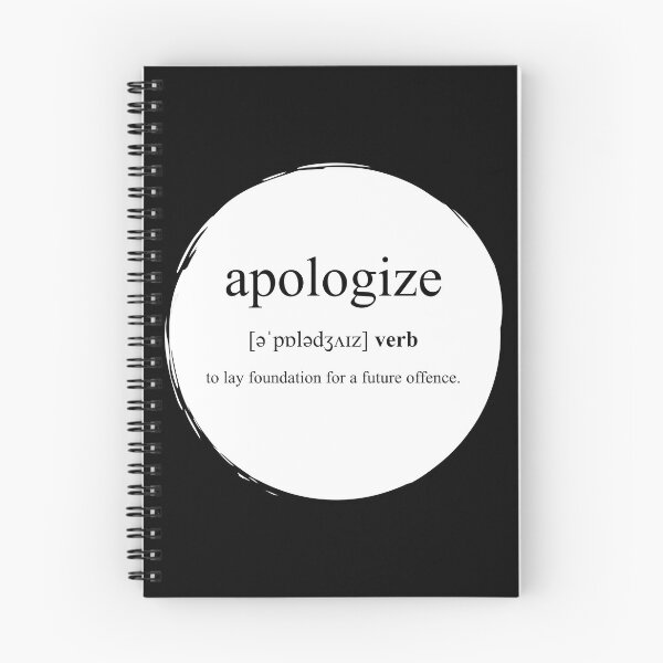 Item preview, Apologize Definition | Dictionary Collection designed and sold by Designschmiede.
