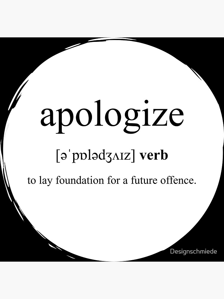 apologize-definition-dictionary-collection-poster-for-sale-by