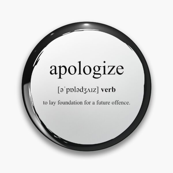 Item preview, Apologize Definition | Dictionary Collection designed and sold by Designschmiede.