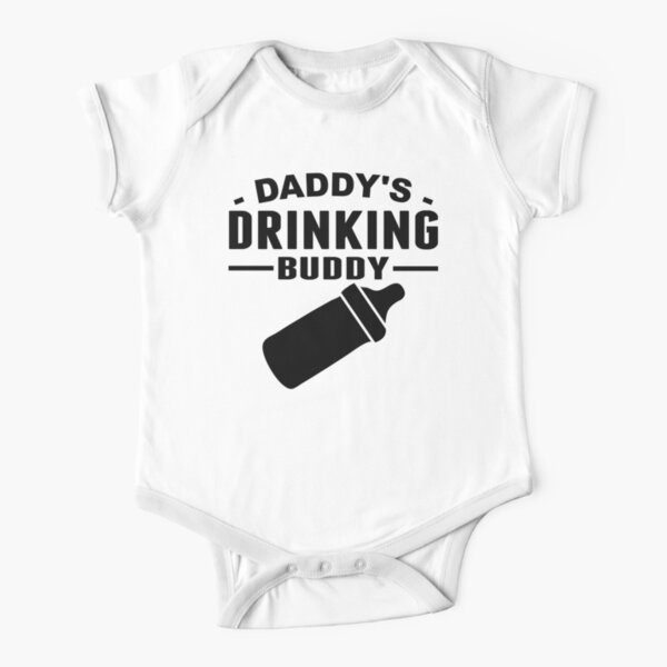 Daddy Drinking Buddy Drink Beer Milk Dad Papa Father Day Pops Toddler Infant T