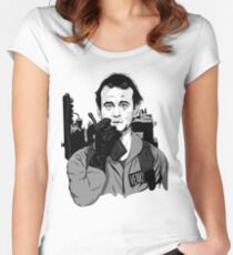 Ghostbusters Peter Venkman Bill Murray illustration Women's Fitted Scoop T-Shirt