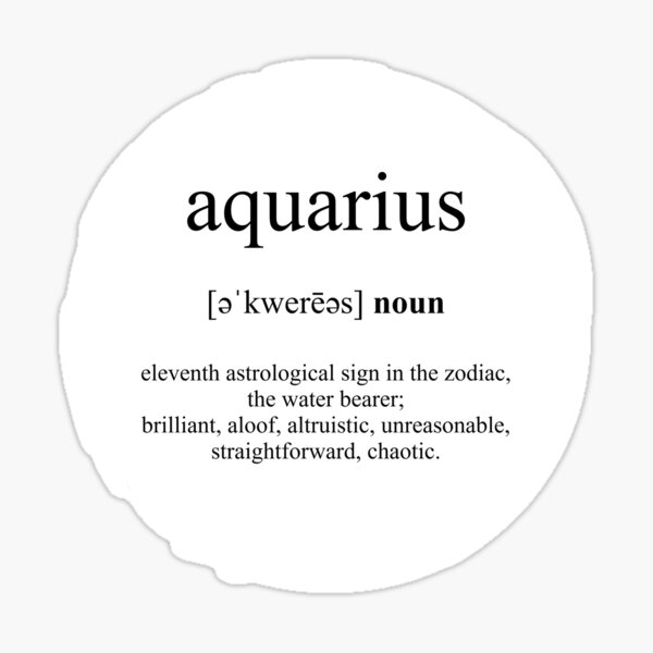 Aquarius Definition Dictionary Collection