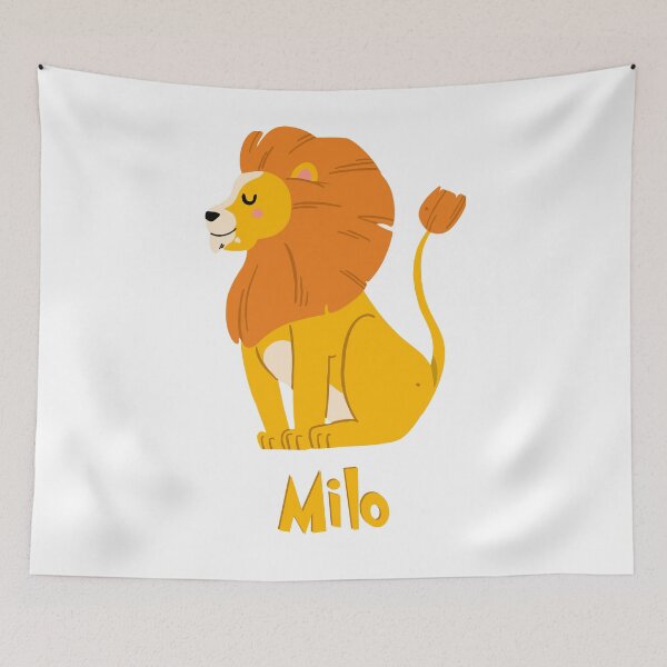 Item preview, Milo Lion Baby Boy Wild Animal Name designed and sold by HelloFromAja.
