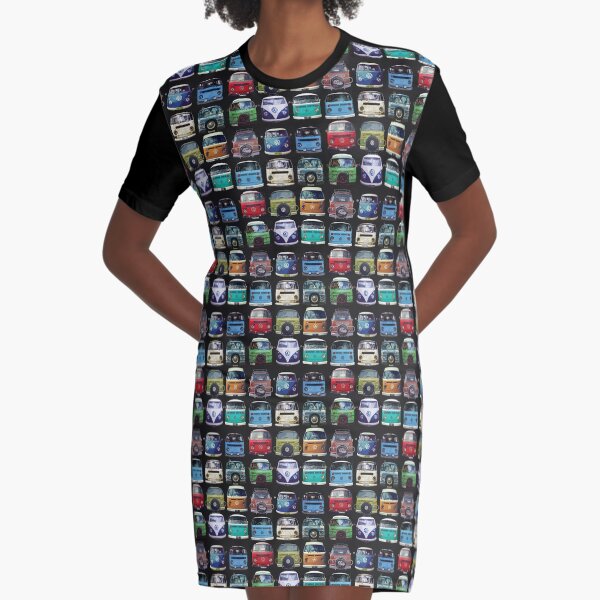 Bus Faces Graphic T-Shirt Dress