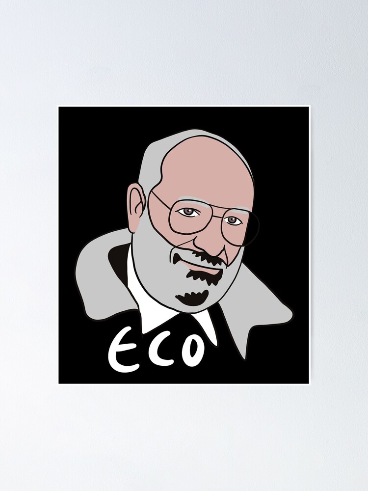 Umberto Eco Minimal Portrait - Philosophy' Sticker