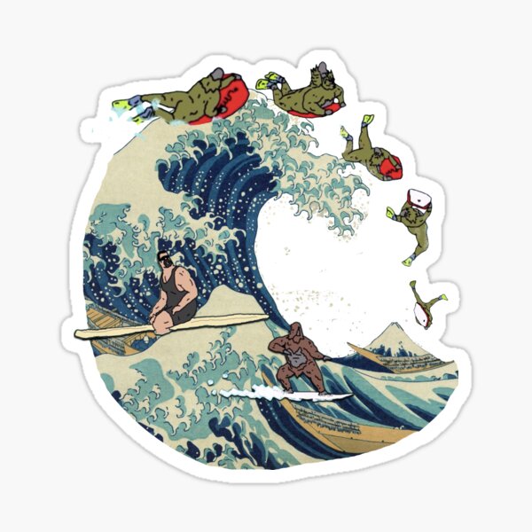 Great Wave of Browntown Sticker