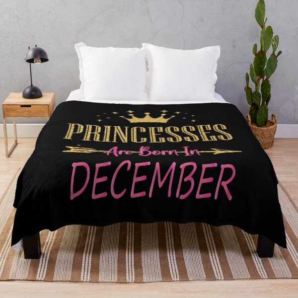 Item preview, Princesses Are Born In December Cute Girls Birthday Party print designed and sold by Grabitees.