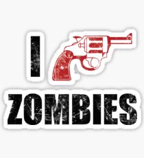 I Shotgun Zombies/ I Heart Zombies Sticker