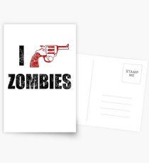 I Shotgun Zombies/ I Heart Zombies Postcards