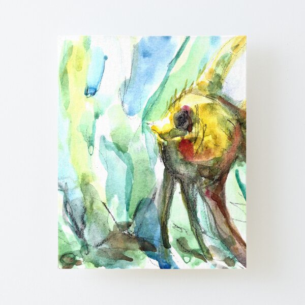 Swimming Like Fish - Curious Canvas Mounted Print