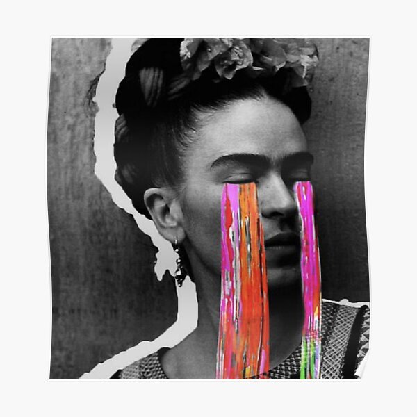 Black And White Frida Kahlo Poster