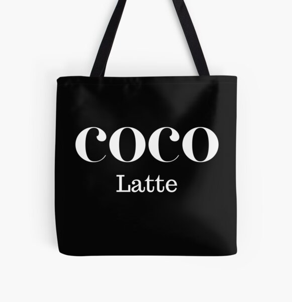 COCO Latte in Black & White Tote Bag for Sale by BlushPearls