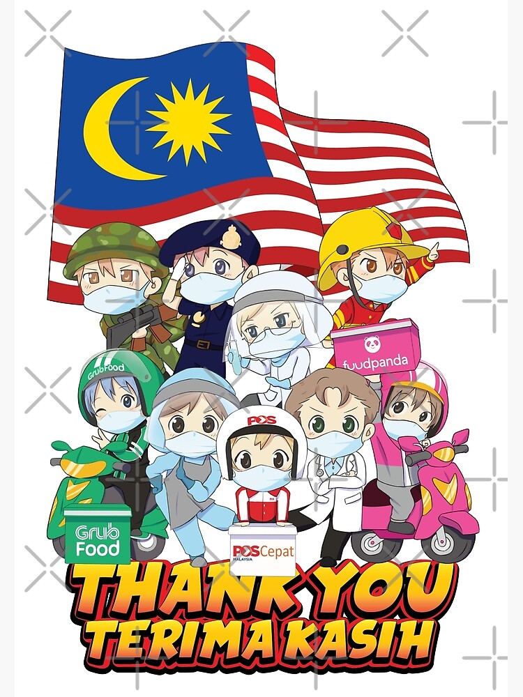 "Malaysia Frontliner Terima Kasih Malaysia" Poster by gtsbubble | Redbubble