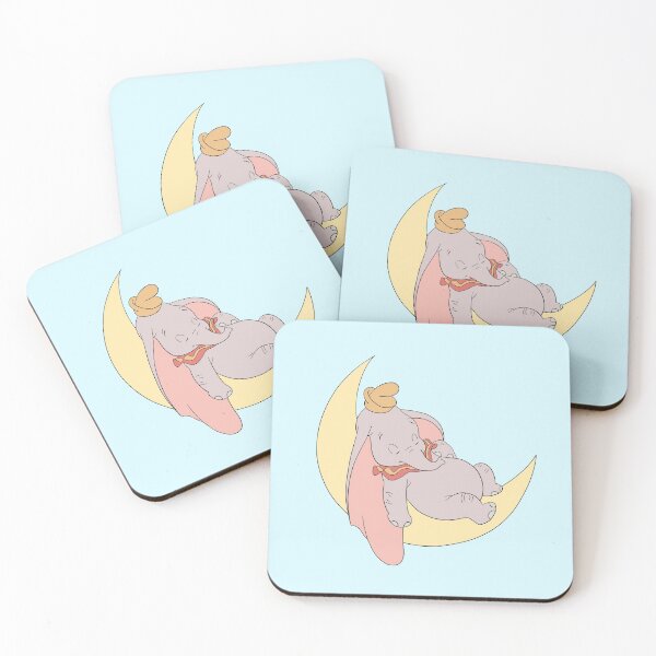 Item preview, cute sleeping baby elephant on moon designed and sold by Narniax.