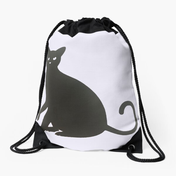 Black Cat. Drawstring Bag
