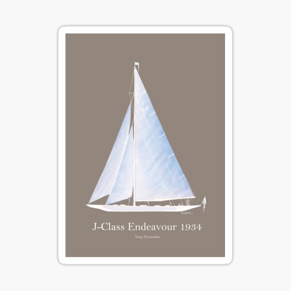 1934 Endeavour on brown 1 Sticker