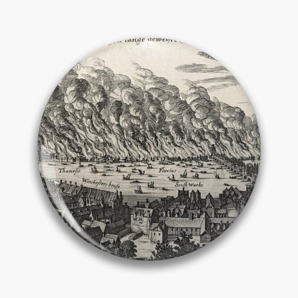 Artikelvorschau, Großes Feuer von London 1666 Gravur entworfen und verkauft von AntiqueImages.