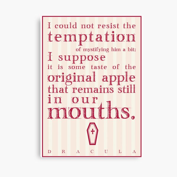 Bram Stoker / Dracula Quote Canvas Print