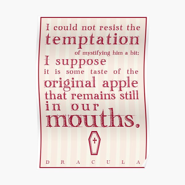 Bram Stoker / Dracula Quote Poster