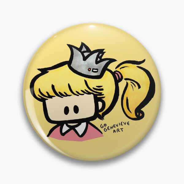 Blonde Girl in Crown Pin