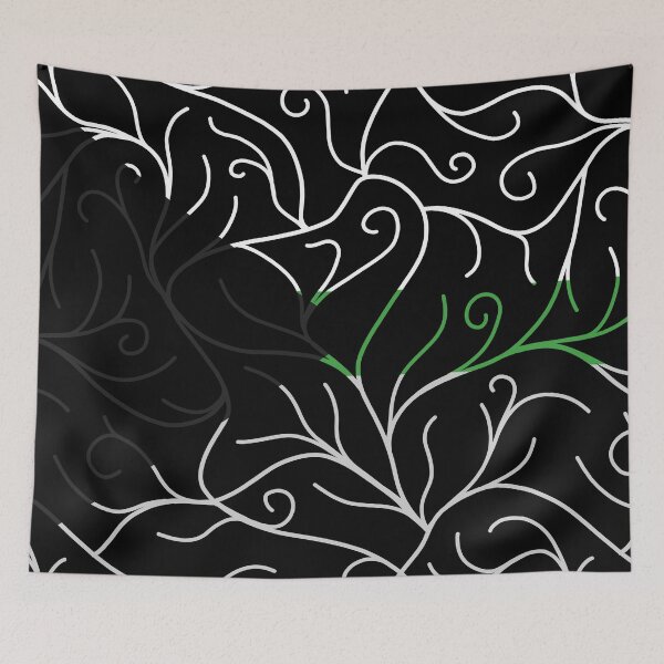 Item preview, Black Velvet, Demiromantic Flag Vines designed and sold by StephOBrien.