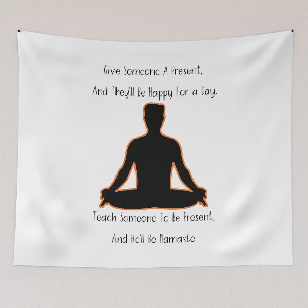 Item preview, Funny Namaste Quote Yoga Silhouette Mindfulness Gift product designed and sold by jakehughes2015.